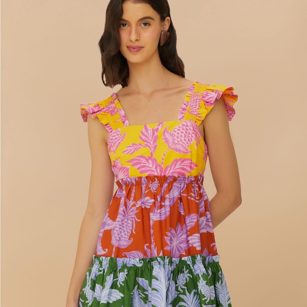 FARM Rio Multicolor Floral Midi Dress